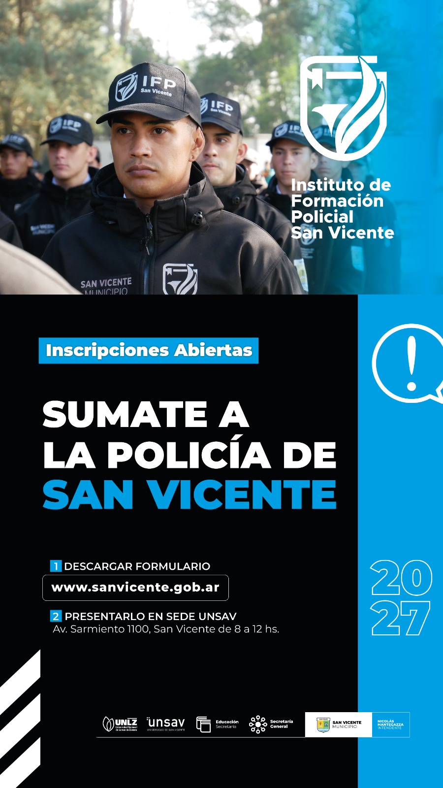 Convocatoria 2027 Instituto de Formación Policial San Vicente